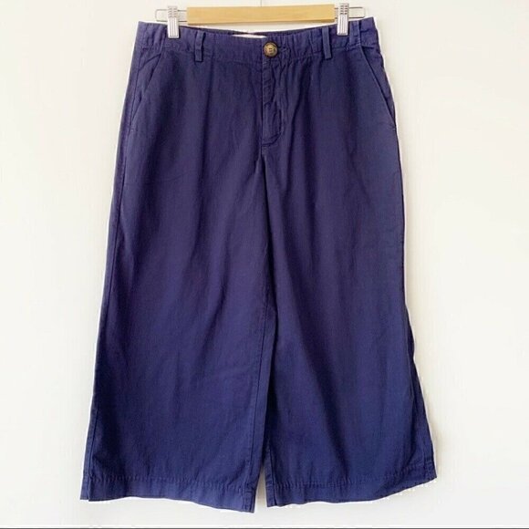 NEW Joie Navy Cherie Gaucho Wide Leg Crop Pants - Picture 3 of 7